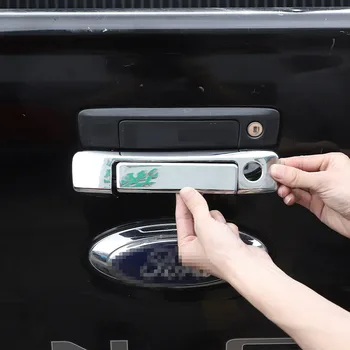 Ford Ranger Wildtrak T6 T7 T8 2015-2022 ABS Parlak Gümüş Araba Kuyruk Kapı kulp kılıfı Dekoratif Sticker Araba Aksesuarları