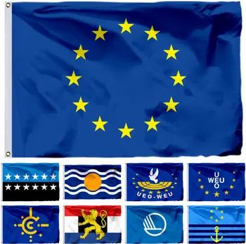 Avrupa Birliği Bayrağı 90x150 cm 3x5ft Benelüks Bayrakları İskandinav Konseyi ve Batı Hint Adaları Federasyonu Afiş