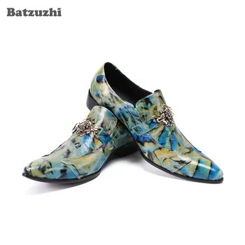 Batzuzhi Moda Resmi Deri Ayakkabı Ayak İş Deri Elbise Ayakkabı Sivri Erkek Ayakkabı Parti Kaya Zapatos Hombre, Büyük Boyutları